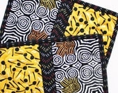 Tribal - Handmade Quilted Potholders - Set of Two