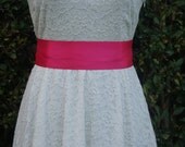 Wedding belt / bridal sash / plain sash / simple Hot pink/fuschia bridal sash