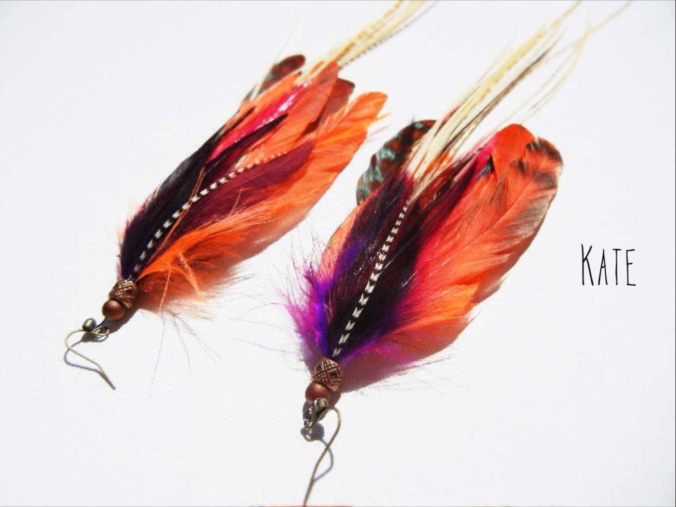 KATE Extra Long Feather Earrings