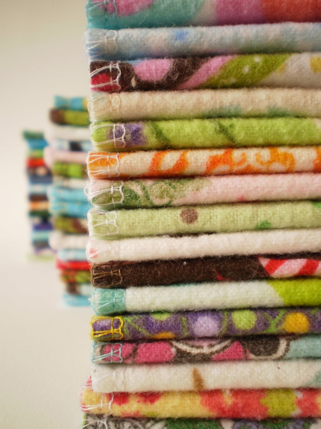 Reusable Cloth Wipes Pack of 16--Adult Friendly Florals and Patterns Mix--Ready To Ship