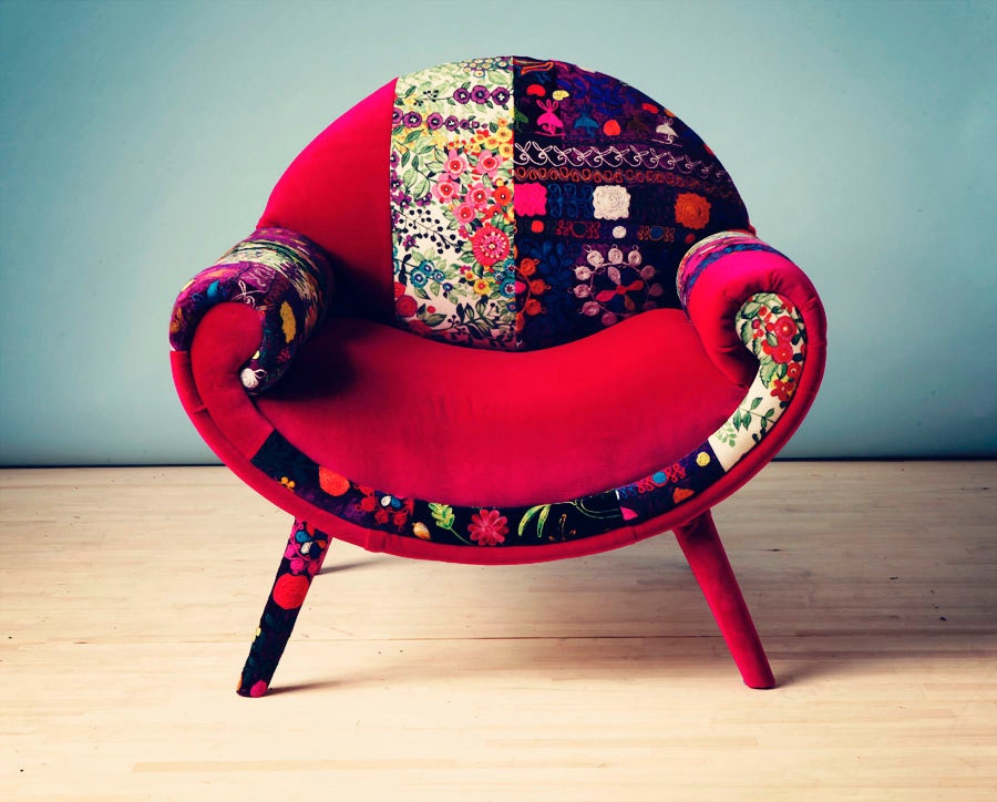 Smiley Patchwork Armchair - June