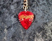 Guitar Pick Key Chain - Aerosmith- Rock and Roll - guitar pick jewelry