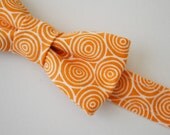 Boys Bow Tie Ages 2-10 Orange With White Circles