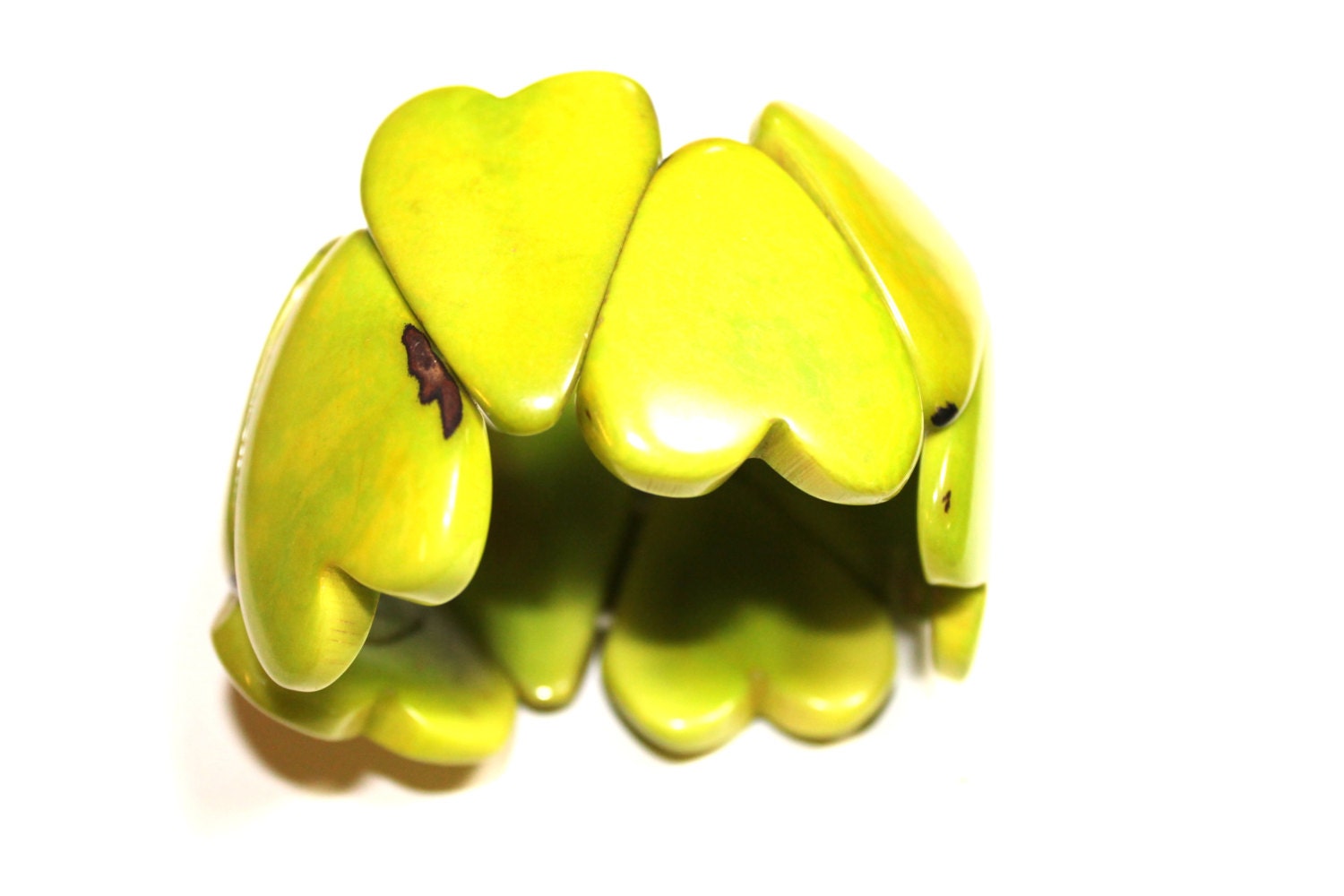 Lovely Green-Lemon Tagua Bracelet (Eco-friendly Jewelry)