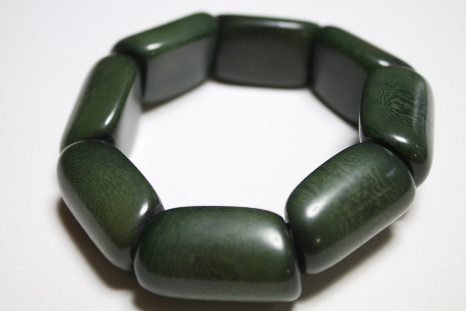 Green Tagua Bracelet - Boho- Eco friendly- Bohemian