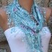Multicolor Scarf  - Cotton  Scarf - Cowl  Scarf with Lace Edge - fatwoman