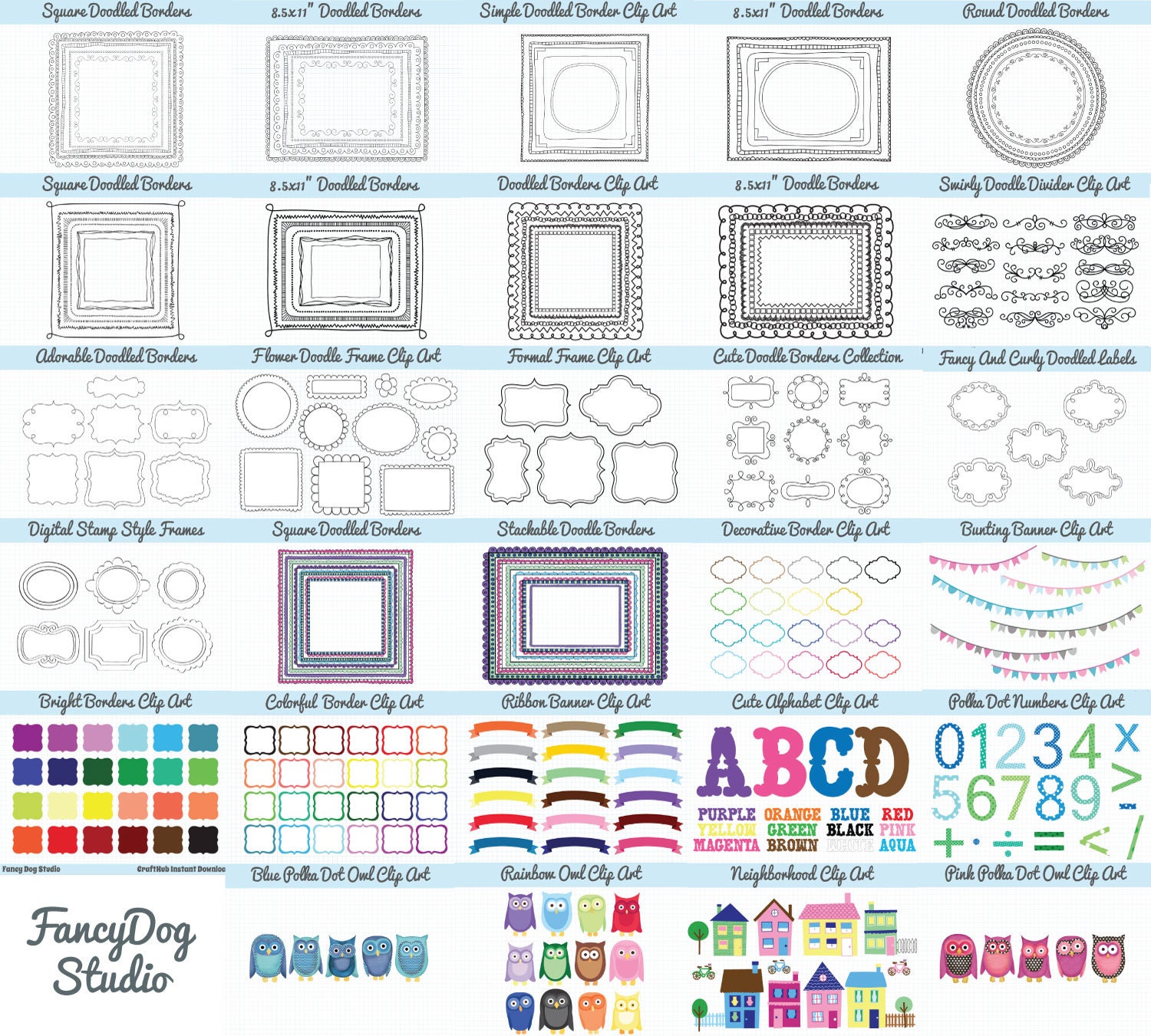 Mega Value Fancy Dog Studio Basic Commercial Use Graphics