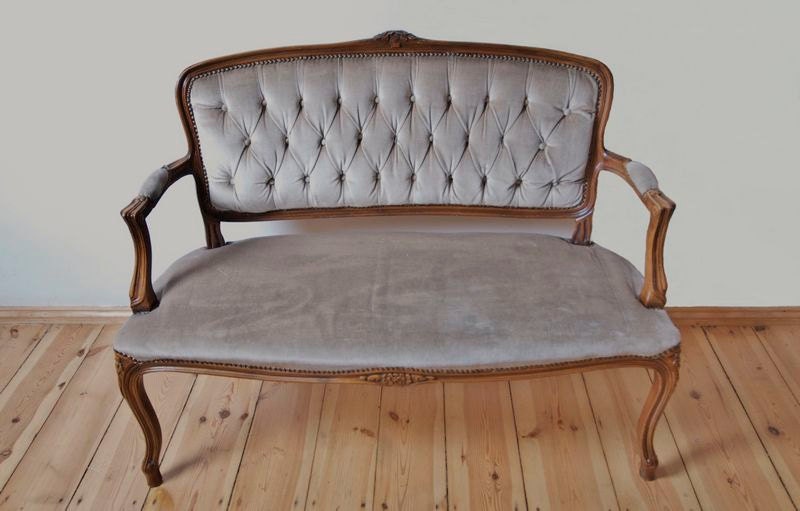 Antique 19th Century French Louis XV Style Sofa Loveseat