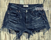Black High Waisted Levis (MEDIUM-LARGE)