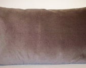 Gray Velvet Pillow Cover 18" 14X24" Decorative Pillow Cover