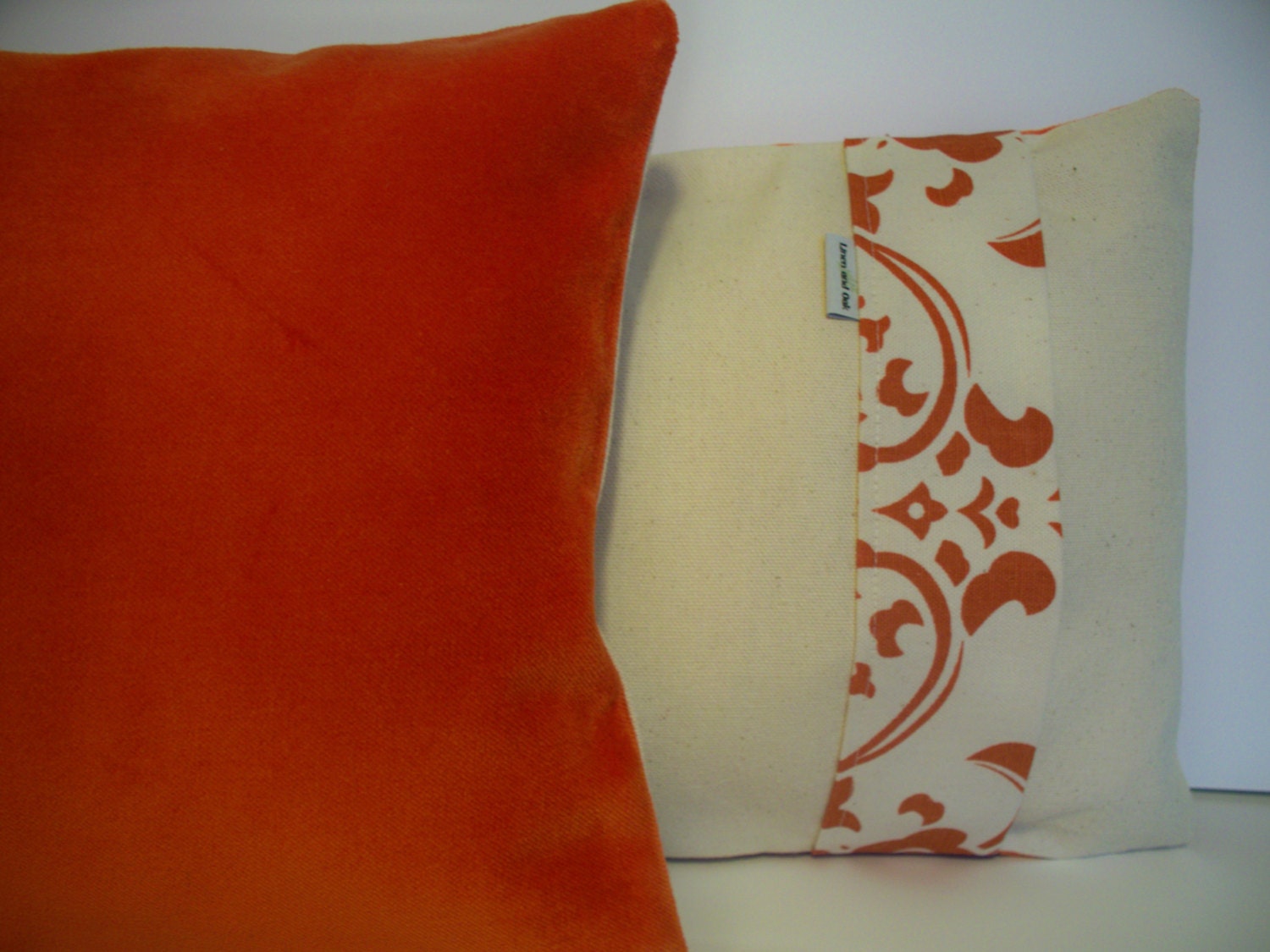 Orange Tangerine Velvet Pillow Cover 10X16" Decorative Pillow Cover