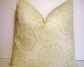 Green Floral Pillow Cover Green Lime Moss Danda 18X18