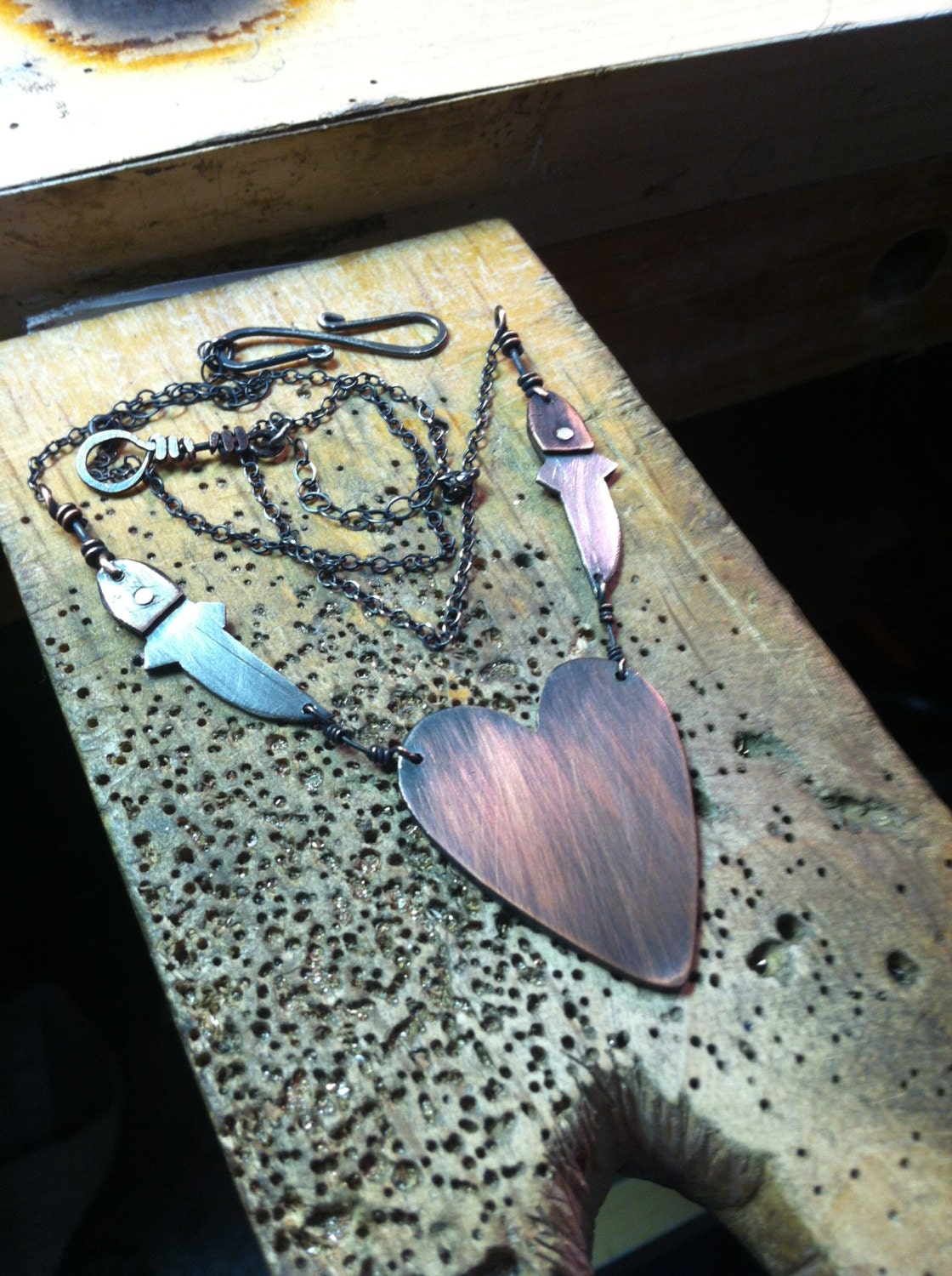 Heart and Dagger Necklace