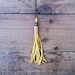 LEATHER TASSEL necklace - yellow / ready to ship
