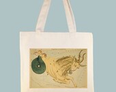 Capricorn Astrological Sign Vintage Star Chart Illustration 15x15 Tote -- other tote sizes available