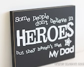 Father's day dad gift hero wooden sign