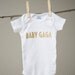 Short Sleeve "Baby GaGa" Bodysuit, 0-3 Months, 3-6 Months, 6-9 Months, 12 Months, 18 Months, 24 Months