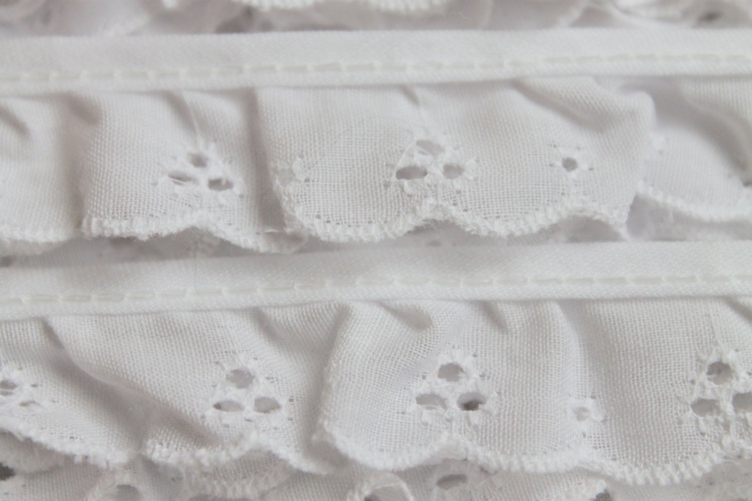 White Eyelet Trim, Vintage Eyelet Lace Trim, By The Yard