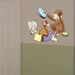 Curious George with toys Wall Decal Stickers Peel and stick them on anything Monkey Room Decor