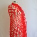 CROCHET SHAWL Red Triangle