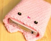 iPhone 5 Cozy - Pink Crochet Kawaii Kitty