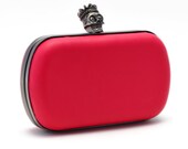 READY TO SHIP: The Emma Minaudiere in Hibiscus pink  - Skull King Crowned Clutch