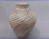 Handmade Earthenware Vase - Neutral Natural Home Décor