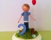 Boy cake topper-age or initial