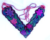 Indigenous Heart  stunning handmade mexican embroidered belt