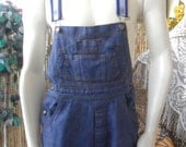 Vintage 80's Mens BUGLE BOY Denim Overalls Hand Dyed Navy Blue   - Mens Size Medium
