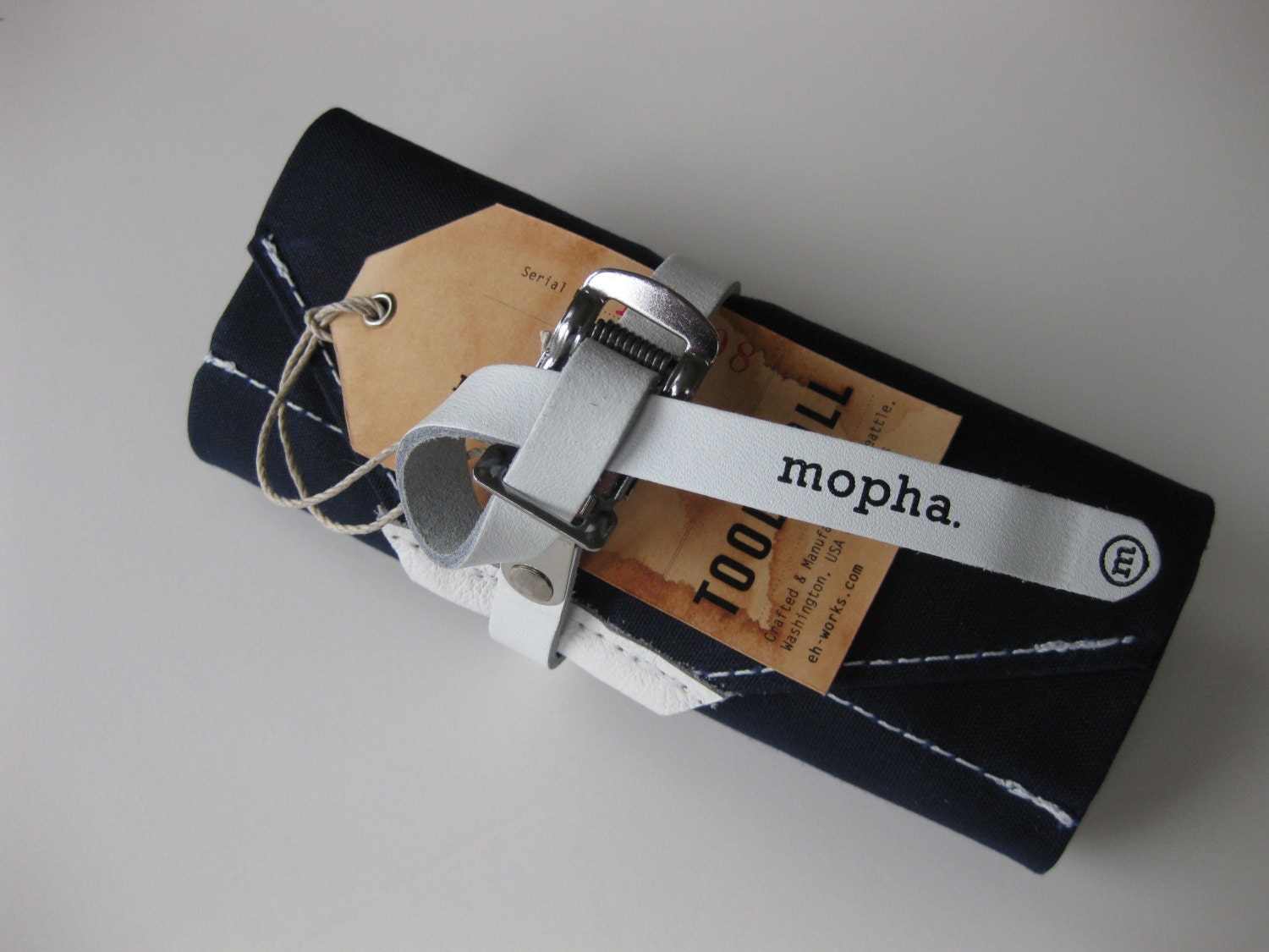 The Mopha Tool Roll - Navy with White Toe Strap