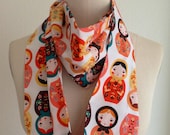 Colorful Russian Dolls Infinity Scarf