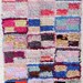 RAG  RUG BOUCHEROUITE from Morocco called also boucharouette berber tribal art, moroccan rag rug