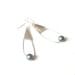 gray pearly wire wrapped earring