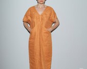 Orange Linen Dress
