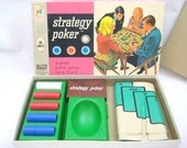 Vintage Strategy Poker Board Game Complete Milton Bradley 1967