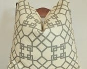 On Both Sides - Windsor Smith - Kravet  - Archipelago - 20 in Square - Fretwork - Trellis - Lattice - Decorative Pillow - Throw Pillow
