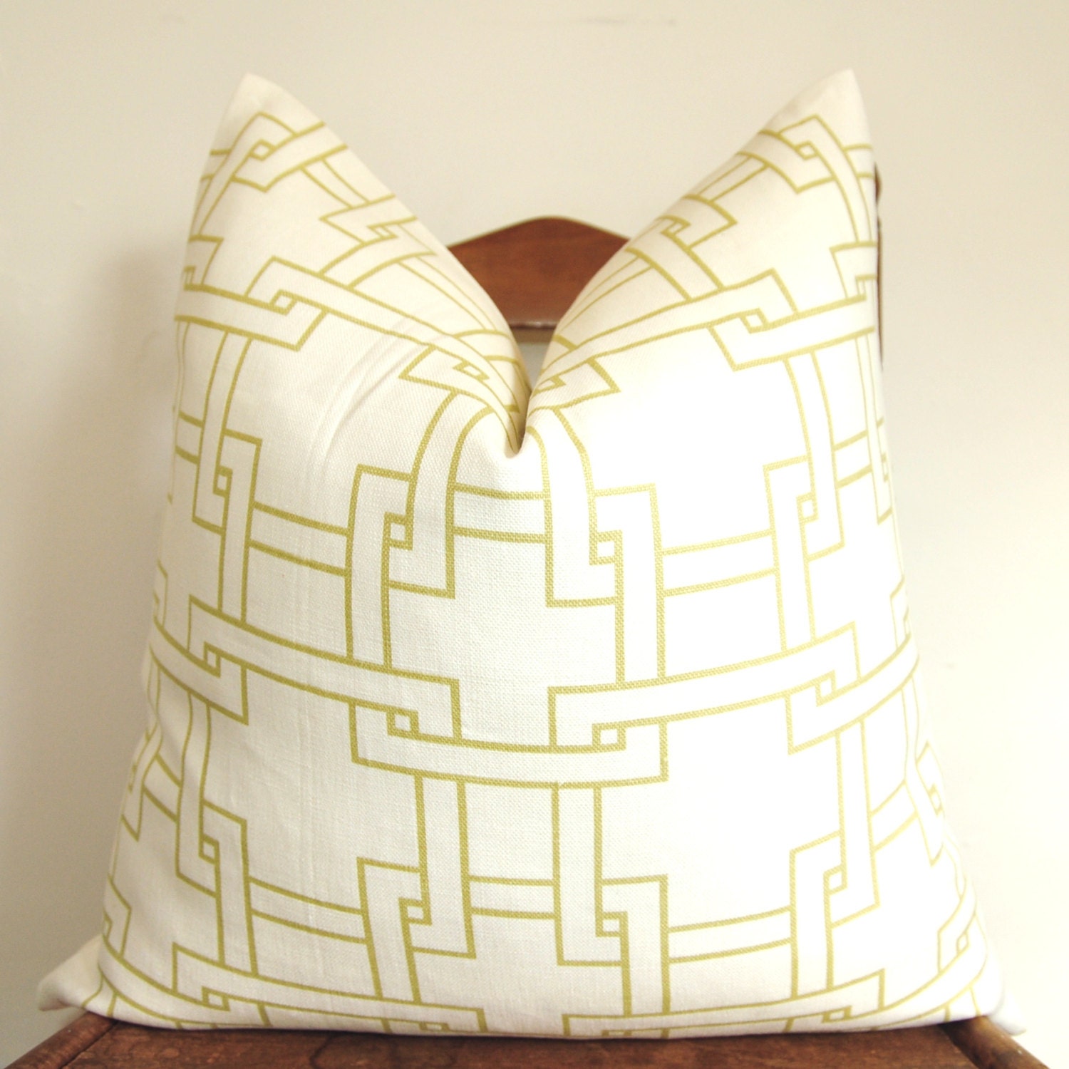 On Both Sides - Designer Pillow - Decorative Pillow - Throw Pillow - Thomas Filicia - City Square - Limetree - 20 in Square