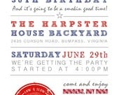 Backyard BBQ invitations