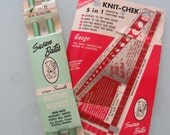 Vintage Susan Bates Knit Chek and Knitting Needles
