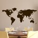 Wall Decal 44"W World Map Wall Vinyl Decal Sticker
