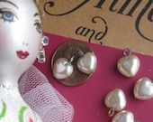 Vintage Japanese Heart Shaped Pearl Drops