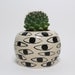 K&R Round Ceramic Eye Pot - Black and White
