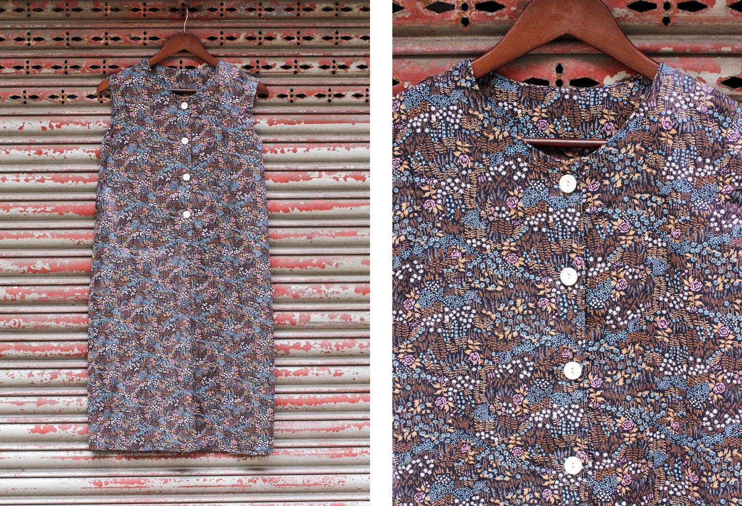 Vintage Pretty Printed Summer A-Line Dress