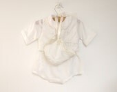 1950's White and Silver Romper Suit Set
