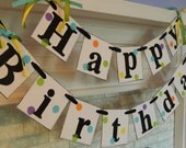 Happy Birthday Banner Unisex Any Age Birthday Decorations Photo Prop Birthday Garland Customizable