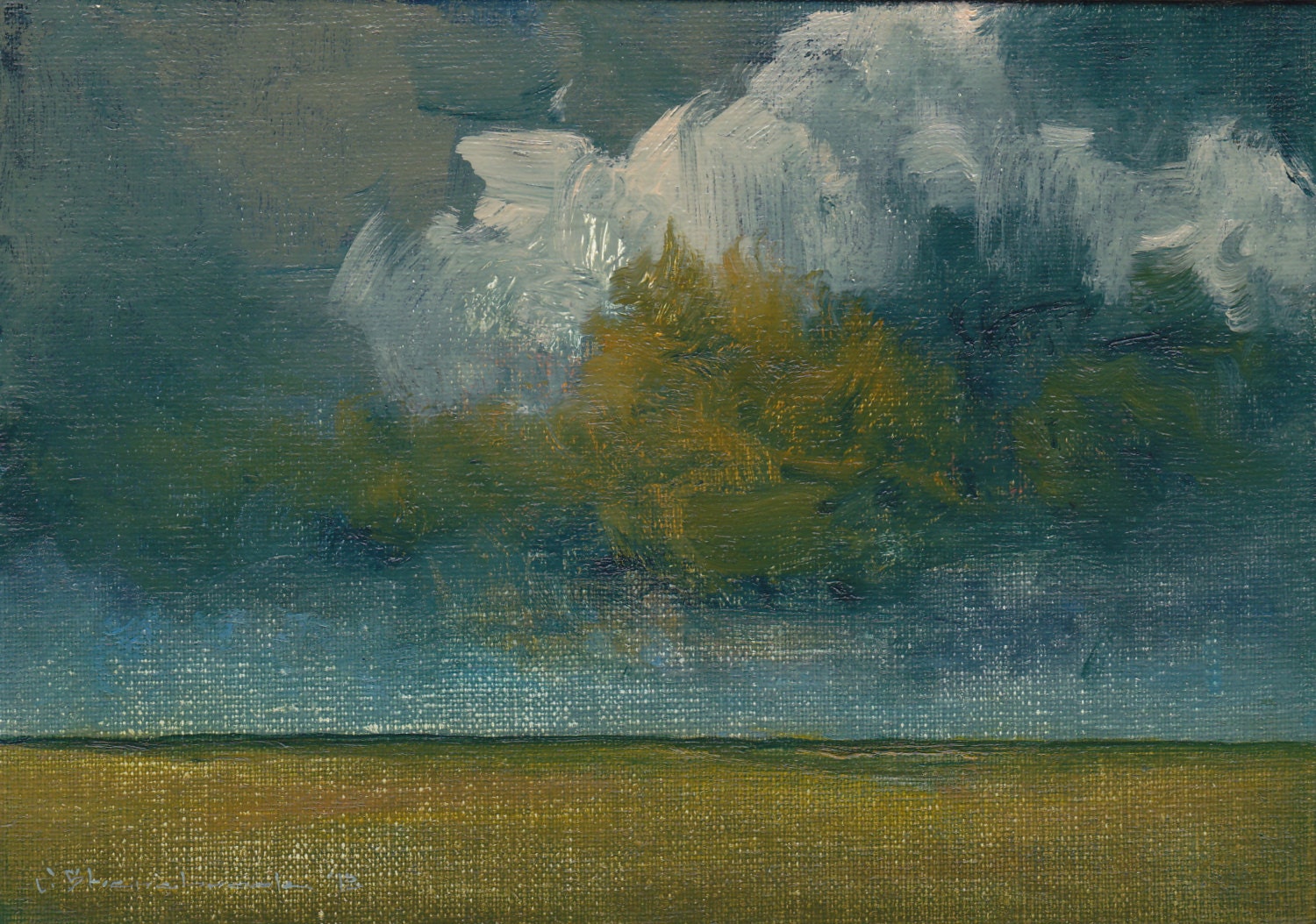 Rain, Finally - Original Oil Painting by Seminary Road Artists