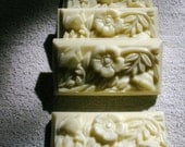 Memorial Day SALE SALE Strawberry and Vanilla Thistle Soap with French Green Clay