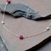 Ruby and Pearl Posy Necklace, Natural Ruby, Freshwater Pearls, 14k Gold Filled