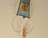 Light Blue Stained Glass Ornament With Gold Accents Free Shipping